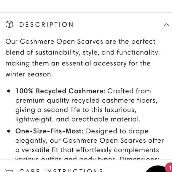 B.b. Sheep cashmere scarf. - Picture 5 of 5